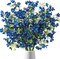 10PCS Artificial Silk Flowers with Long Stems Faux Bulk Babys Breath Flowers Fake Silk Flowers Bouquet for Floral Arrangement Tall Vase Home Wedding Table Centerpieces Decor (Blue)